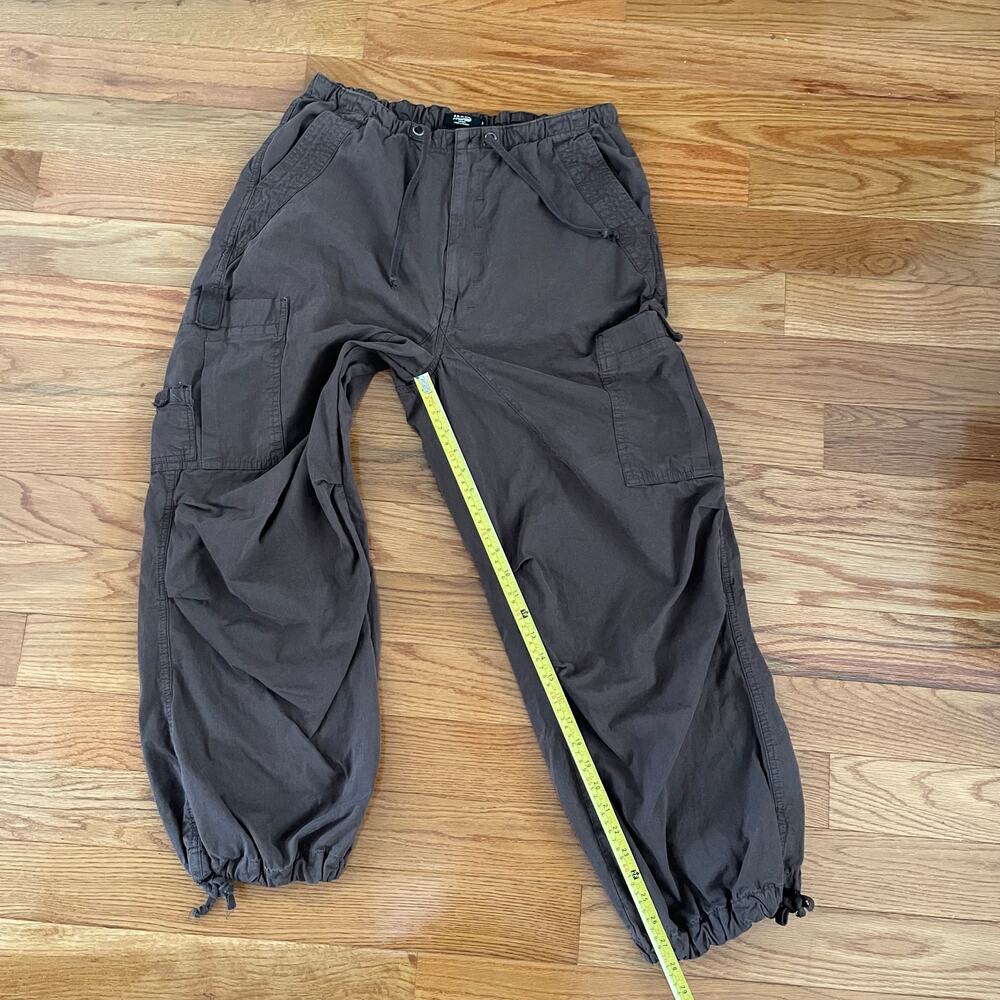 Jaded London Baggy Cargo Pants Women M Brown Cargo Paratrooper Utility Wide Leg - Picture 9 of 10